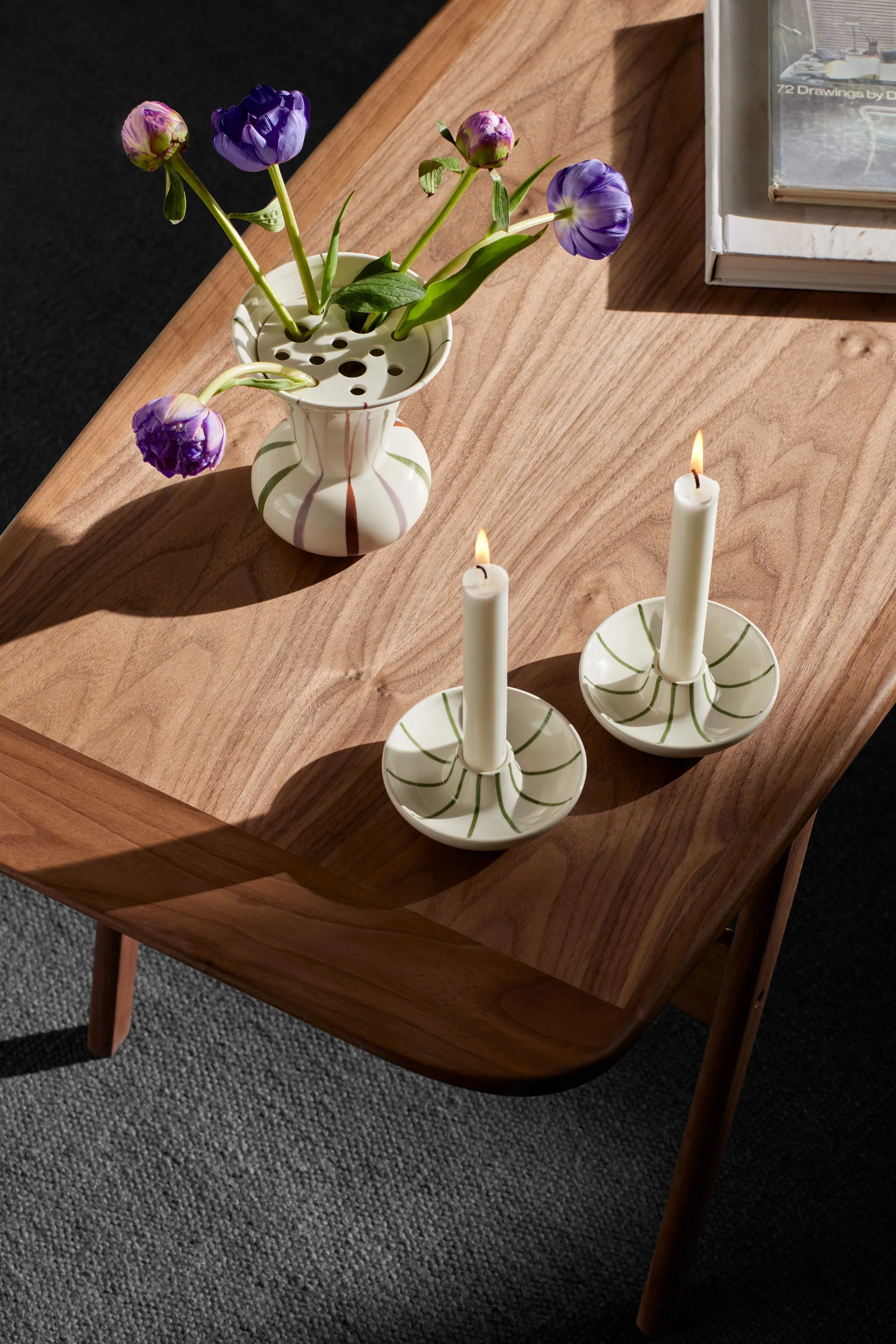 Signature Kerzenhalter, Weiß-grün Kähler