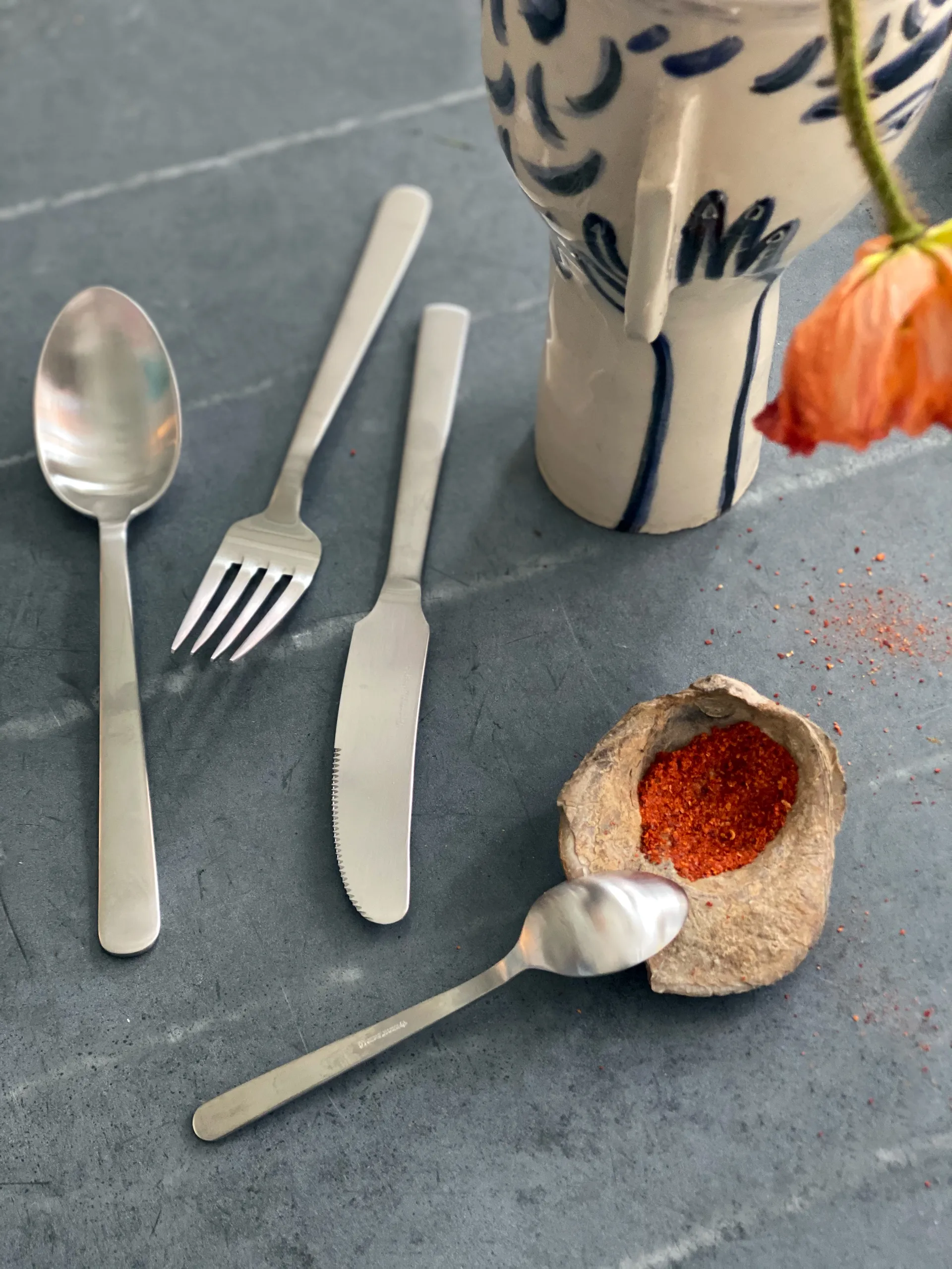 Grand Prix Besteckset 16 Teile, Polished steel Kay Bojesen