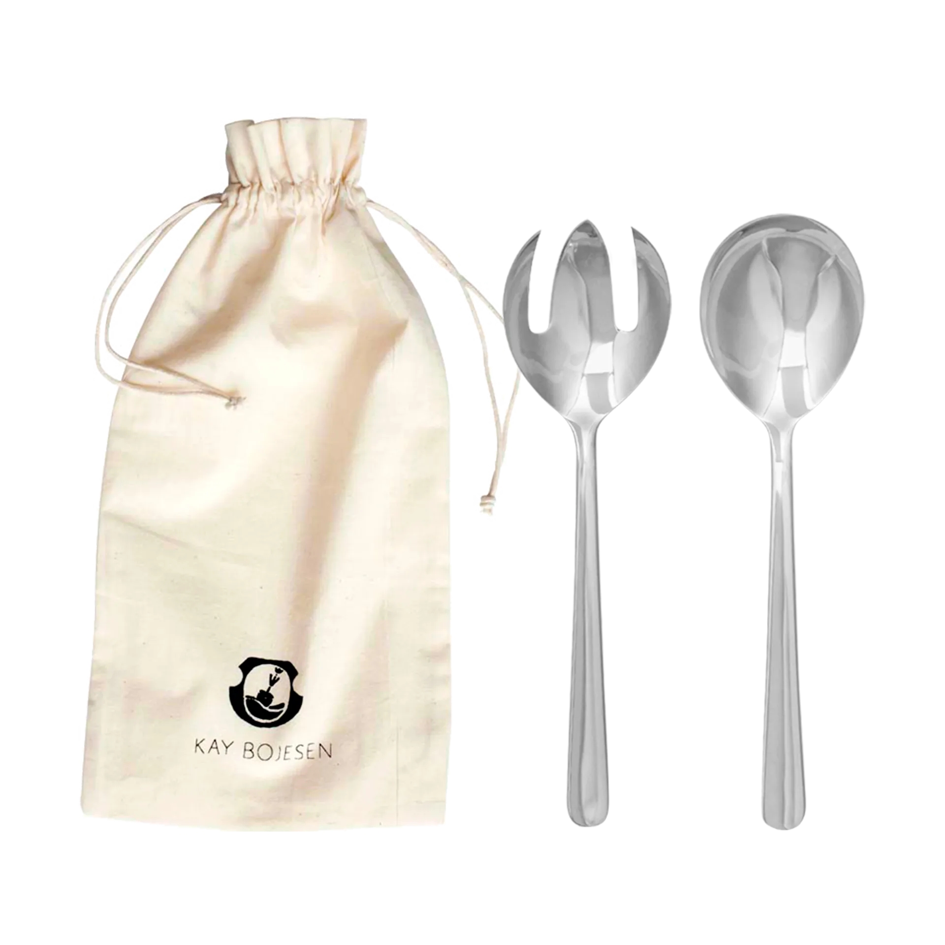 Grand Prix Salatbesteck 23,5cm 2-teilig, Polished steel Kay Bojesen