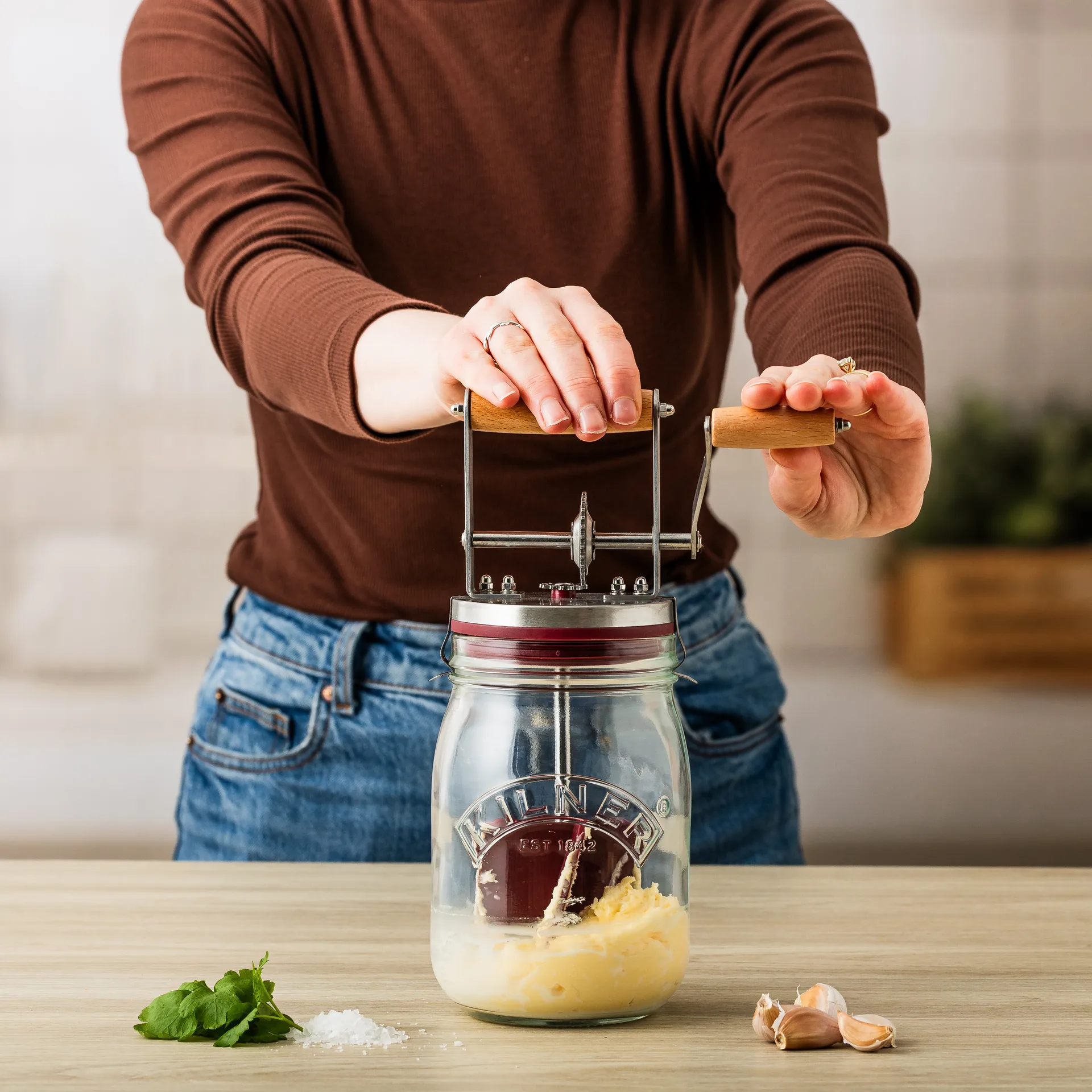 Kilner Butterfass, Klar-rot, 1 L Kilner