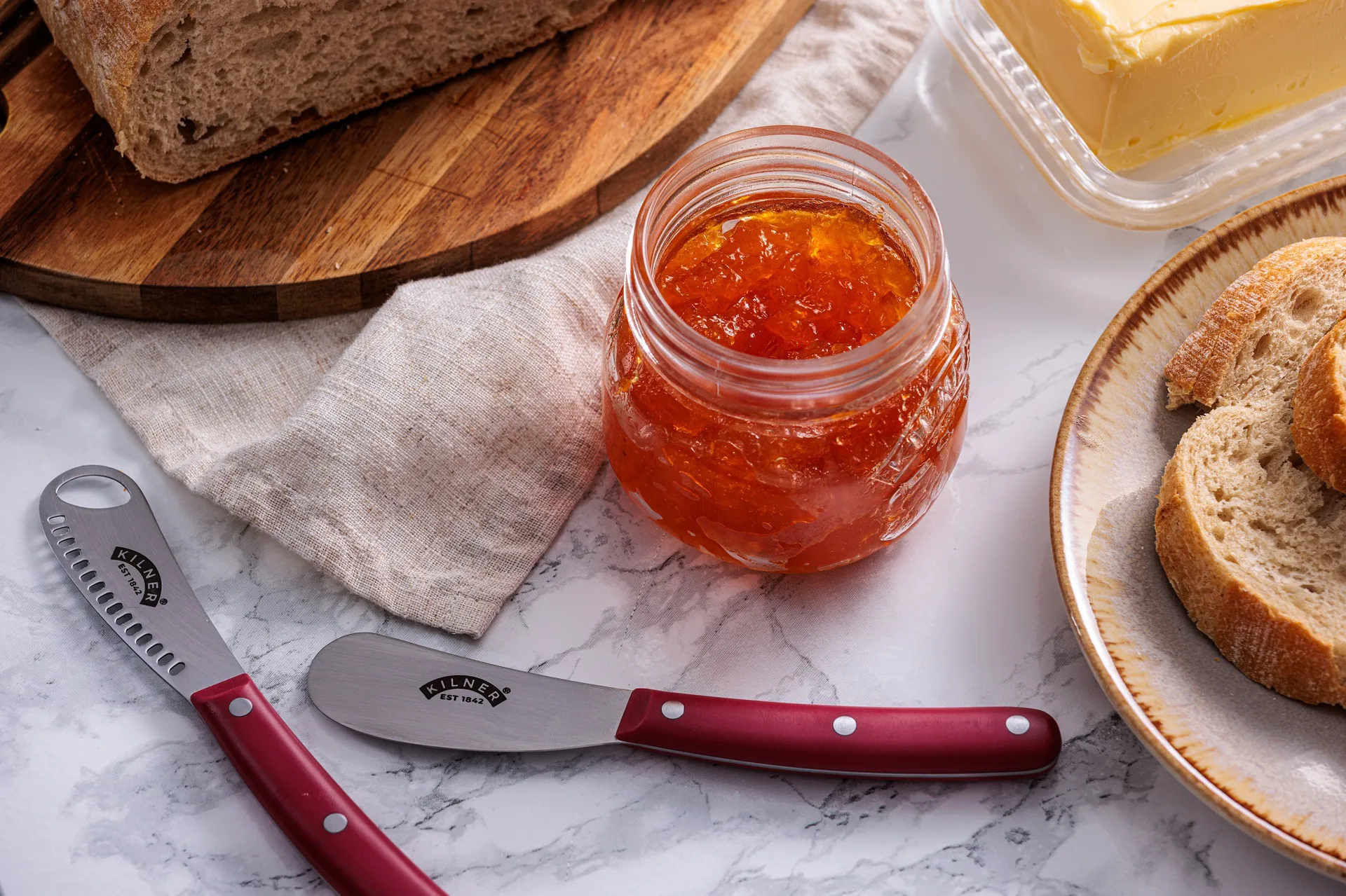 Kilner Buttermesser Set, Rot-Edelstahl Kilner