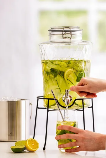 Kilner DIAMANT Getränkespender mit Zapfhahn - Klar, 5 L - Kilner