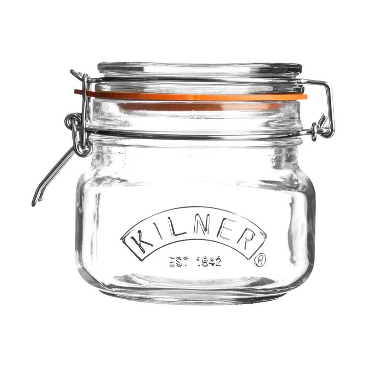 Kilner eckiges Einmachglas mit Drahtbügelverschluss - Klar, 0,5 L - Kilner