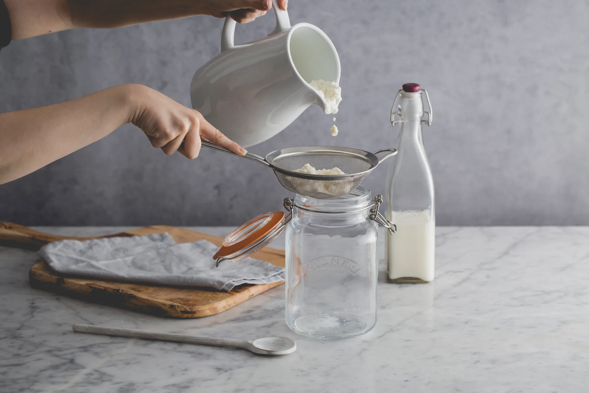 Kilner eckiges Einmachglas mit Drahtbügelverschluss, Klar, 1,5 l Kilner