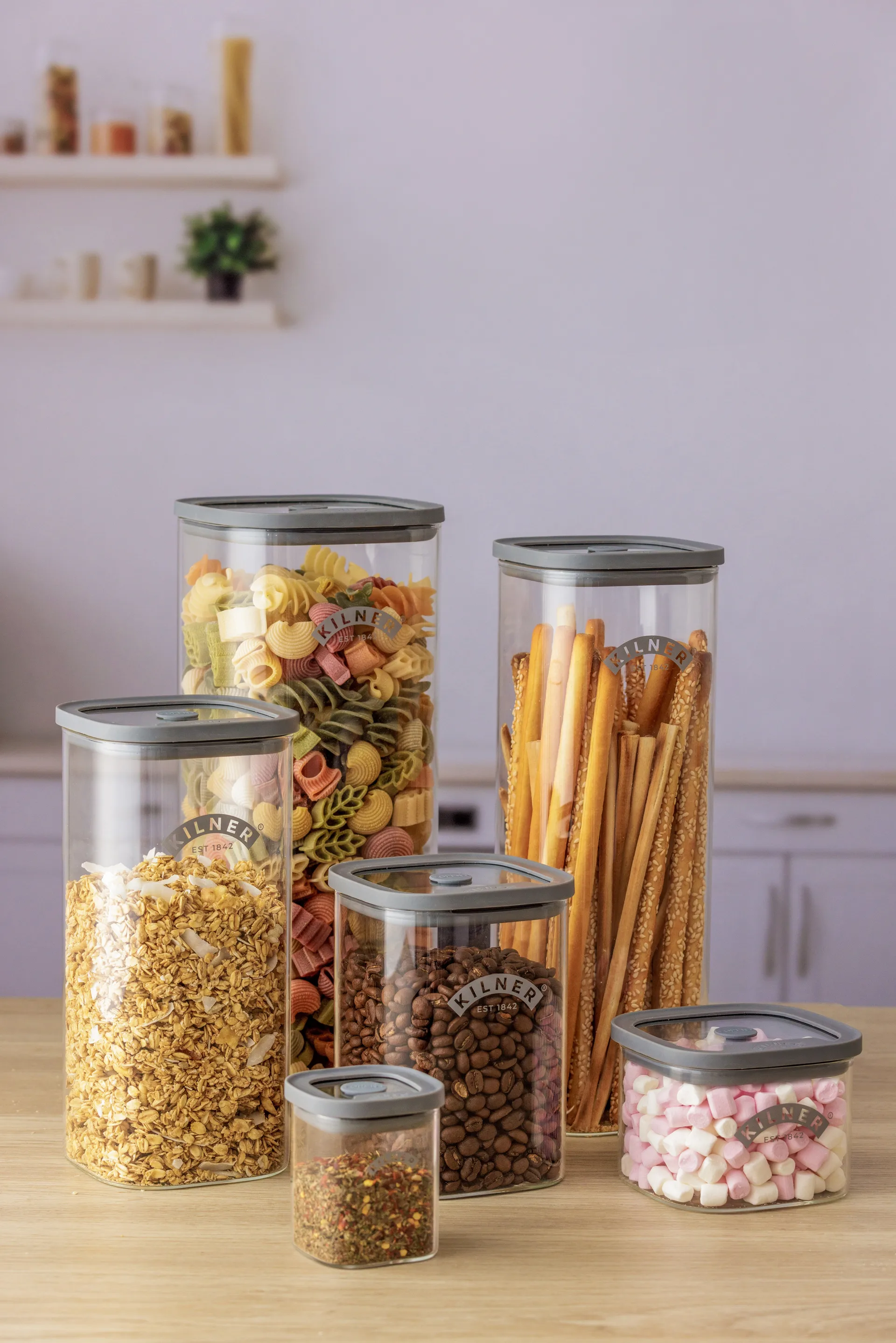 Kilner FRESH Aufbewahrungsdose, Klar-grau, 1 l Kilner