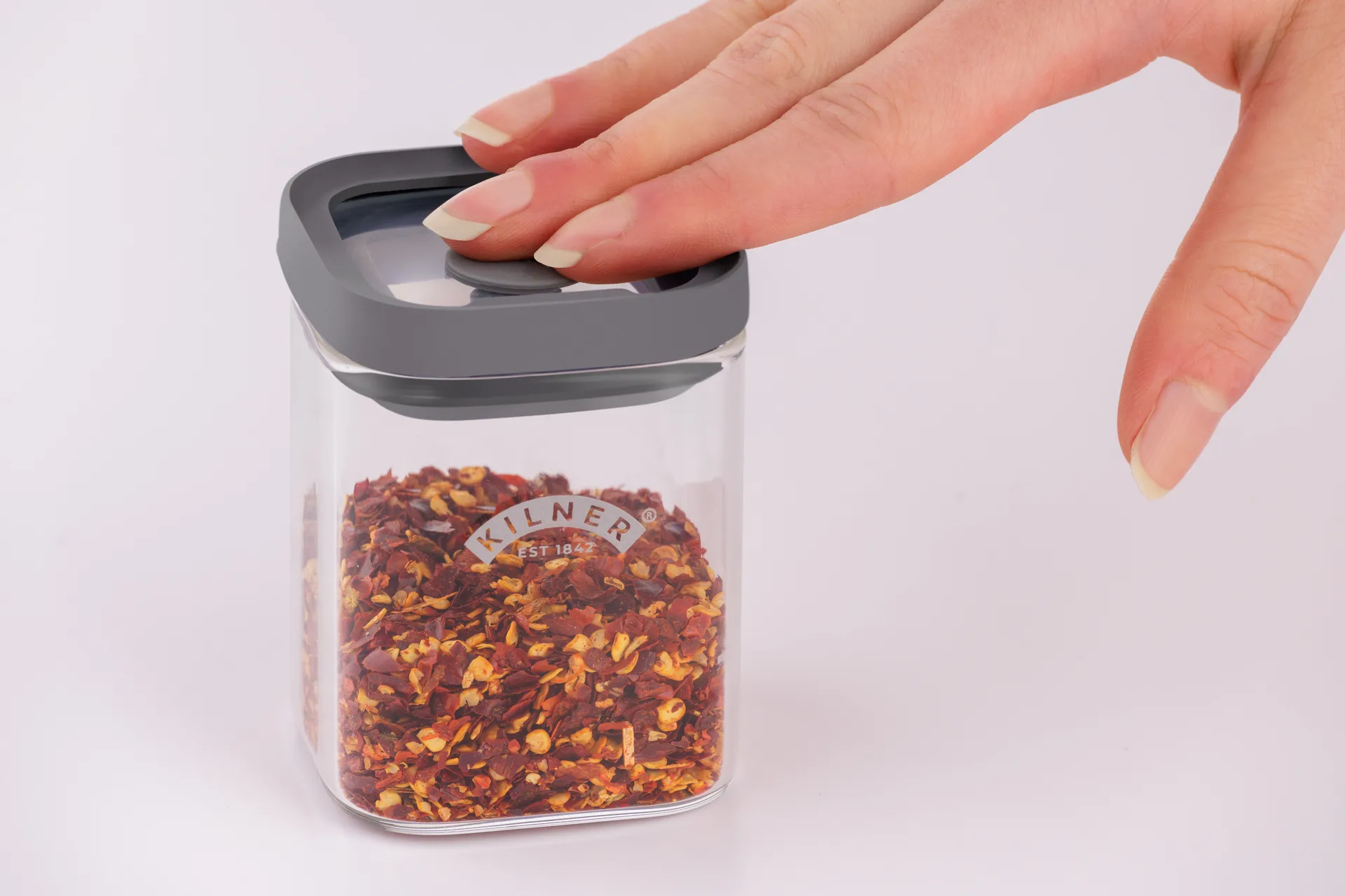 Kilner FRESH Gewürzglas quadratisch, Klar-grau, 160 ml Kilner