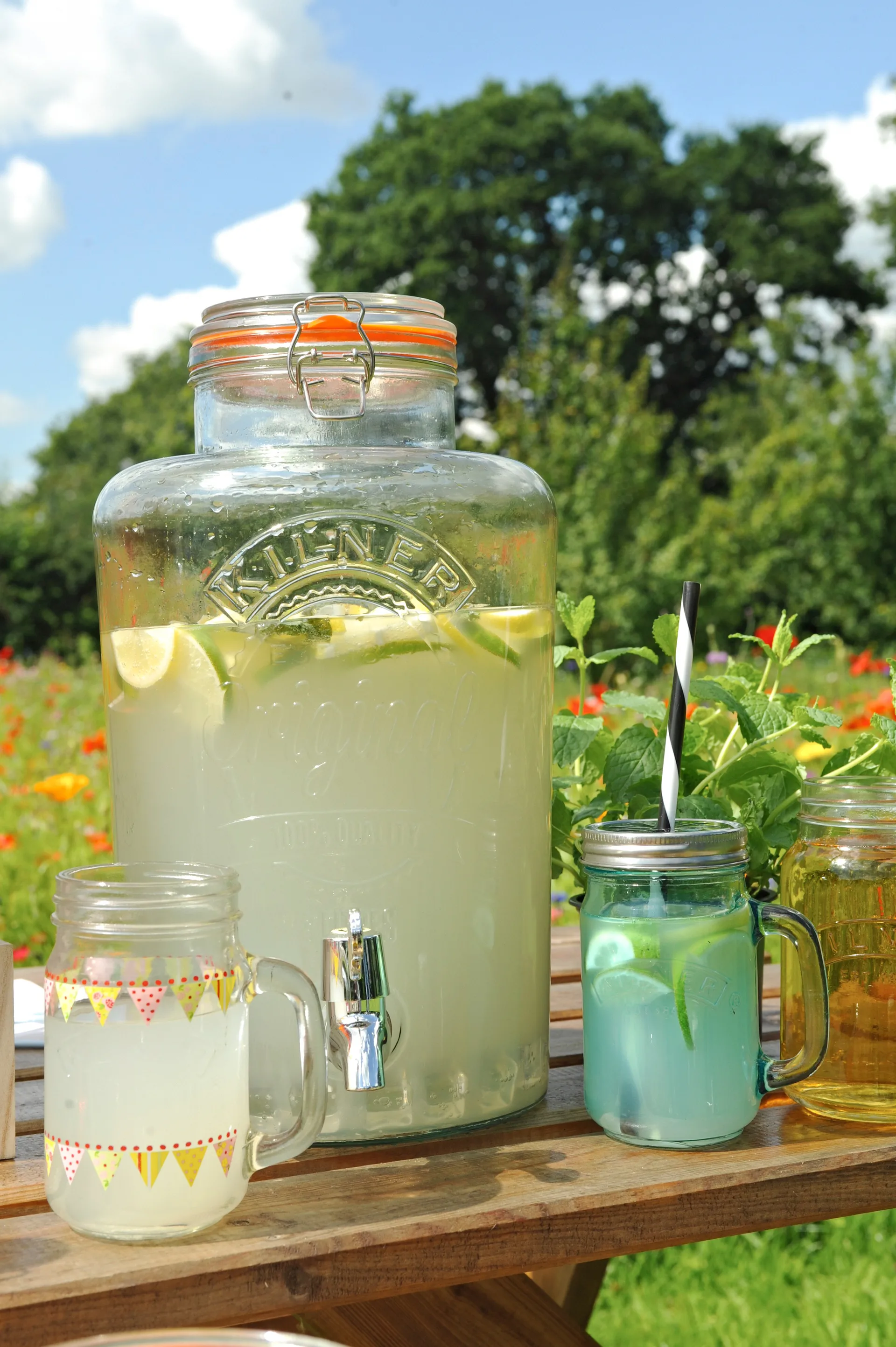 Kilner Getränkespender mit Zapfhahn, Klar-Edelstahl, 8 l Kilner