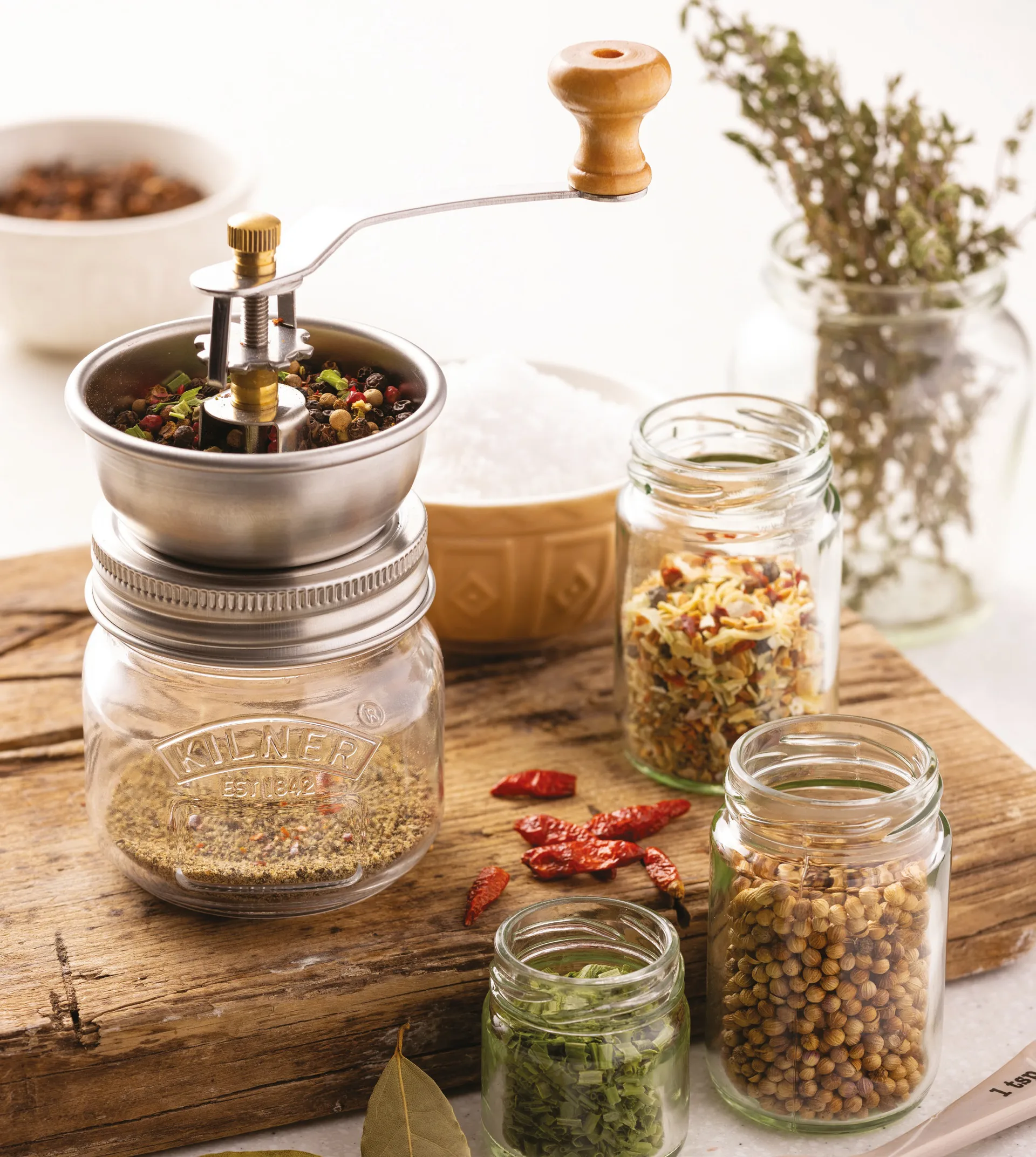 Kilner Gewürzmühle, Klar-Edelstahl, 250 ml Kilner