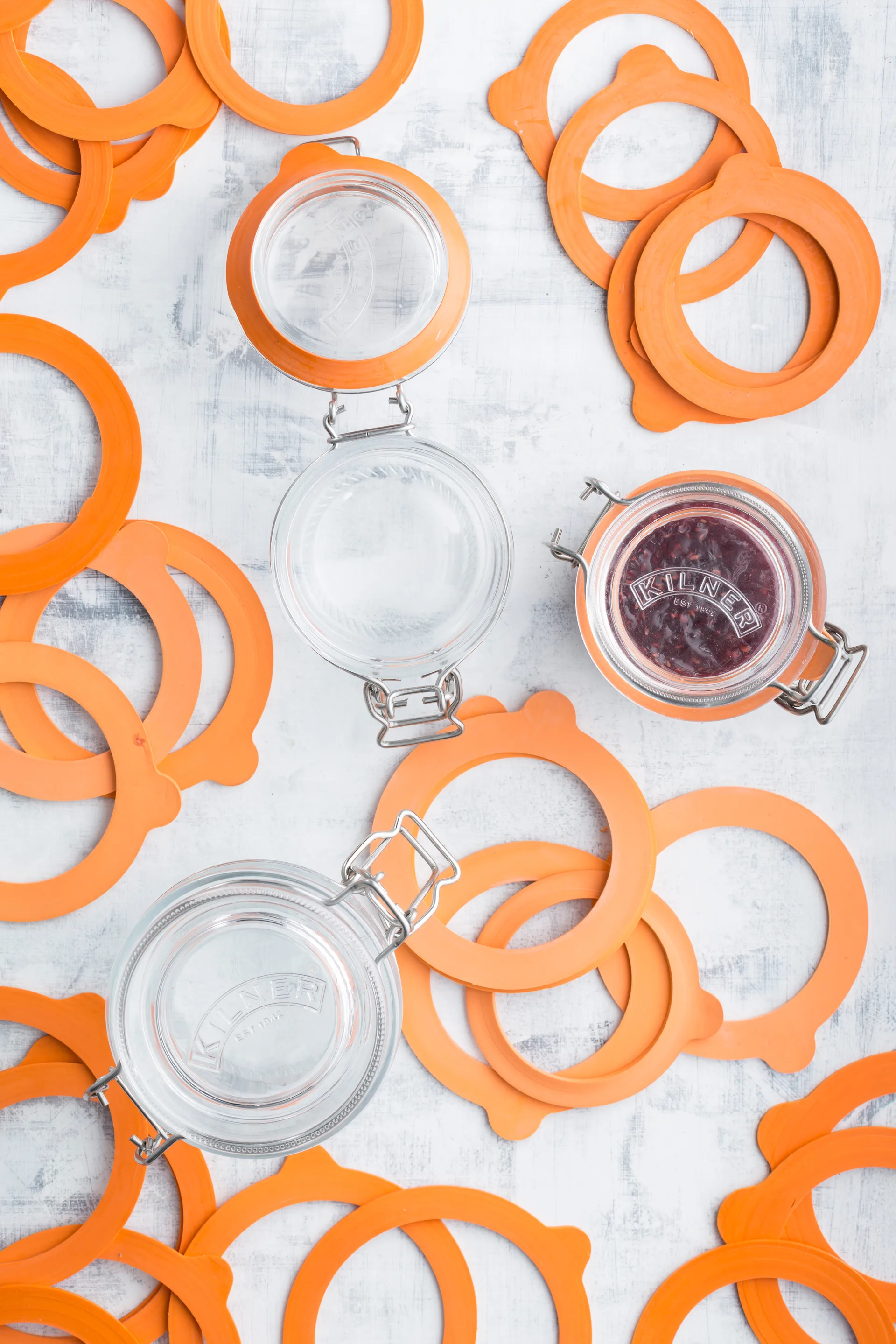 Kilner Gummiringe Standard, Orange, 0,35–2 L, 6-teilig Kilner