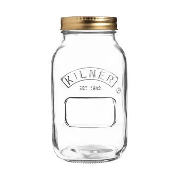 Kilner Konservenglas rund - Klar-Gold, 1 l - Kilner
