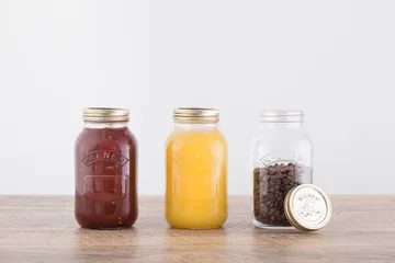 Kilner Konservenglas rund - Klar-Gold, 1 l - Kilner