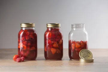 Kilner Konservenglas rund - Klar-Gold, 1 l - Kilner