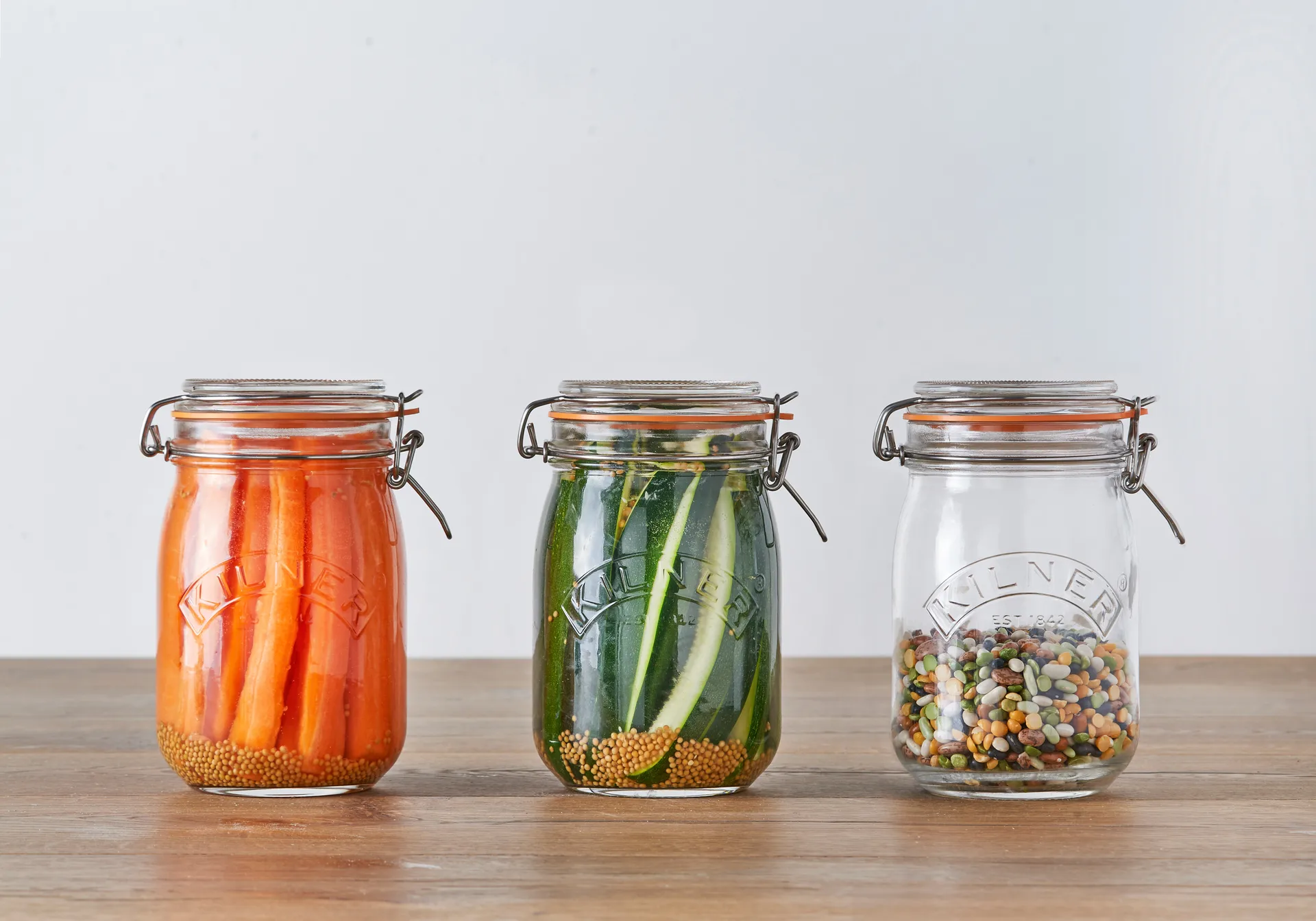 Kilner runde Bügelverschlussglas, Klar, 1 l Kilner