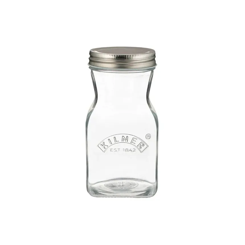 Kilner Saft- und Saucenflasche, Klar-Edelstahl, 0,5 l Kilner