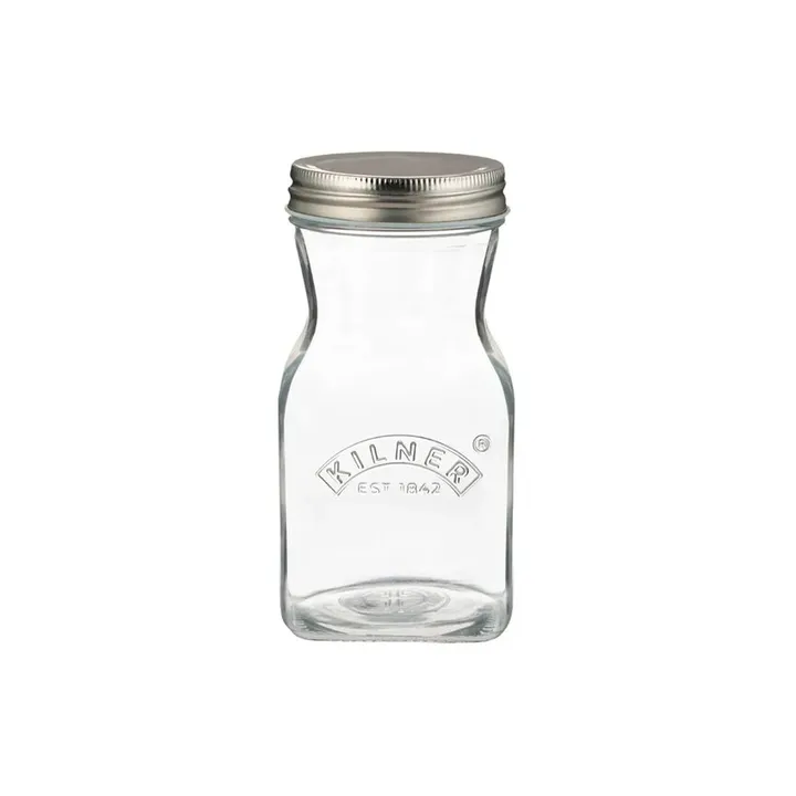 Kilner Saft- und Saucenflasche - Klar-Edelstahl, 0,5 l - Kilner
