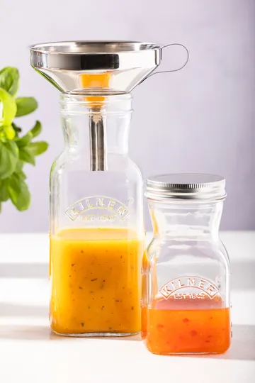 Kilner Saft- und Saucenflasche - Klar-Edelstahl, 0,5 l - Kilner