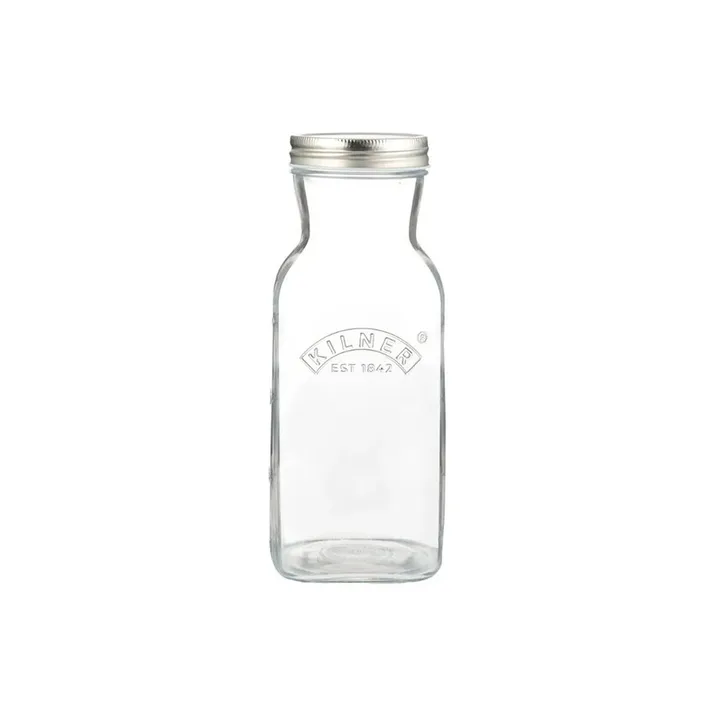 Kilner Saft- und Saucenflasche - Klar-Edelstahl, 1 l - Kilner
