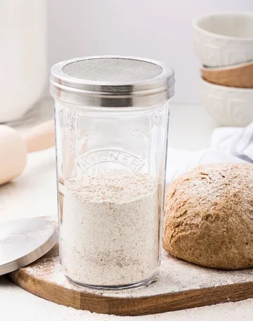 Kilner Sichtglas-Set - Klar-Edelstahl, 0,5 l - Kilner