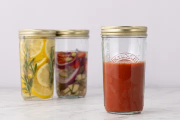 Kilner WIDE Konservenglas - Klar-Gold, 0,5 l - Kilner