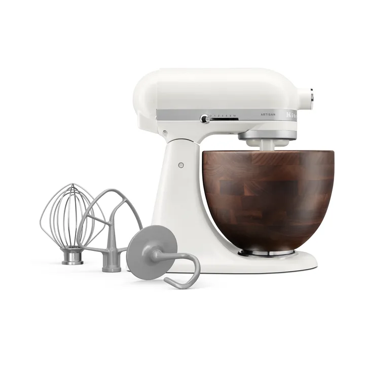 Artisan 5KSM156 Küchenmaschine mit Holzschüssel 4,7 l - Porcelain white-walnut - KitchenAid