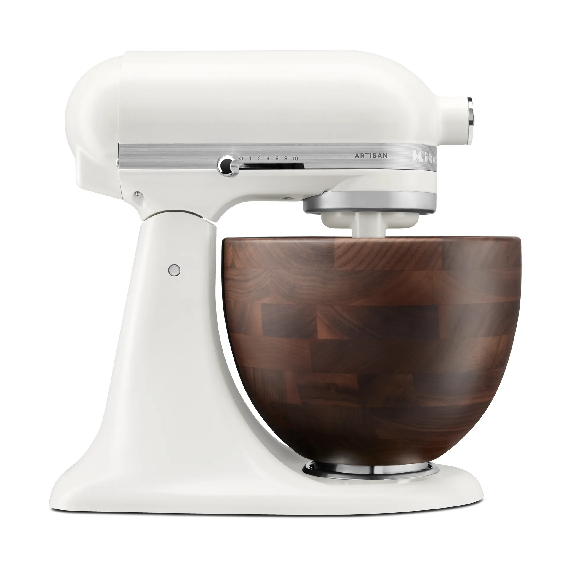 Artisan 5KSM156 Küchenmaschine mit Holzschüssel 4,7 l, Porcelain white-walnut KitchenAid