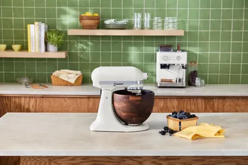 Artisan 5KSM156 Küchenmaschine mit Holzschüssel 4,7 l - Porcelain white-walnut - KitchenAid
