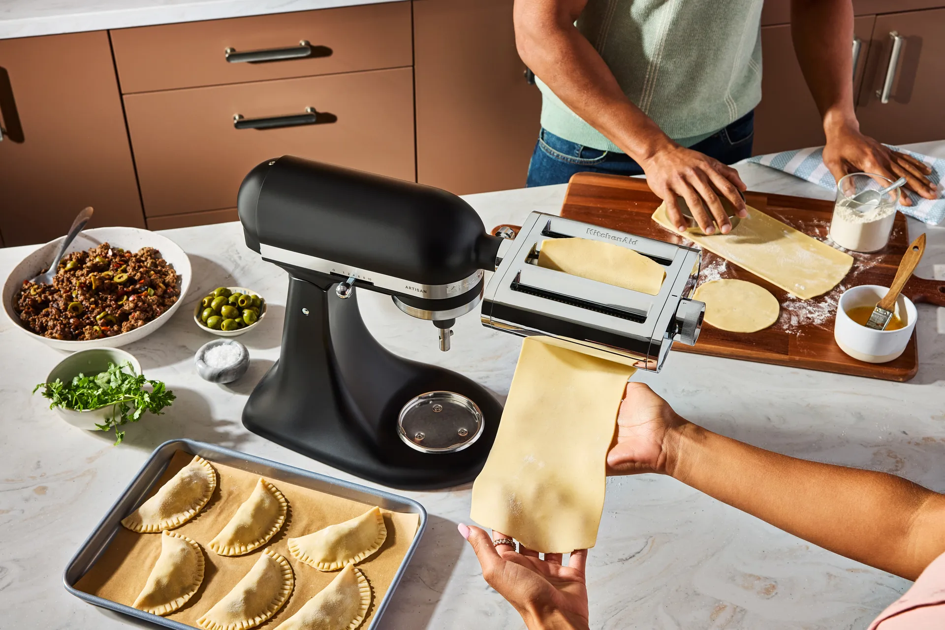 KitchenAid 3-in-1 Pasta-Zubehör für Küchenmaschine, Metal KitchenAid