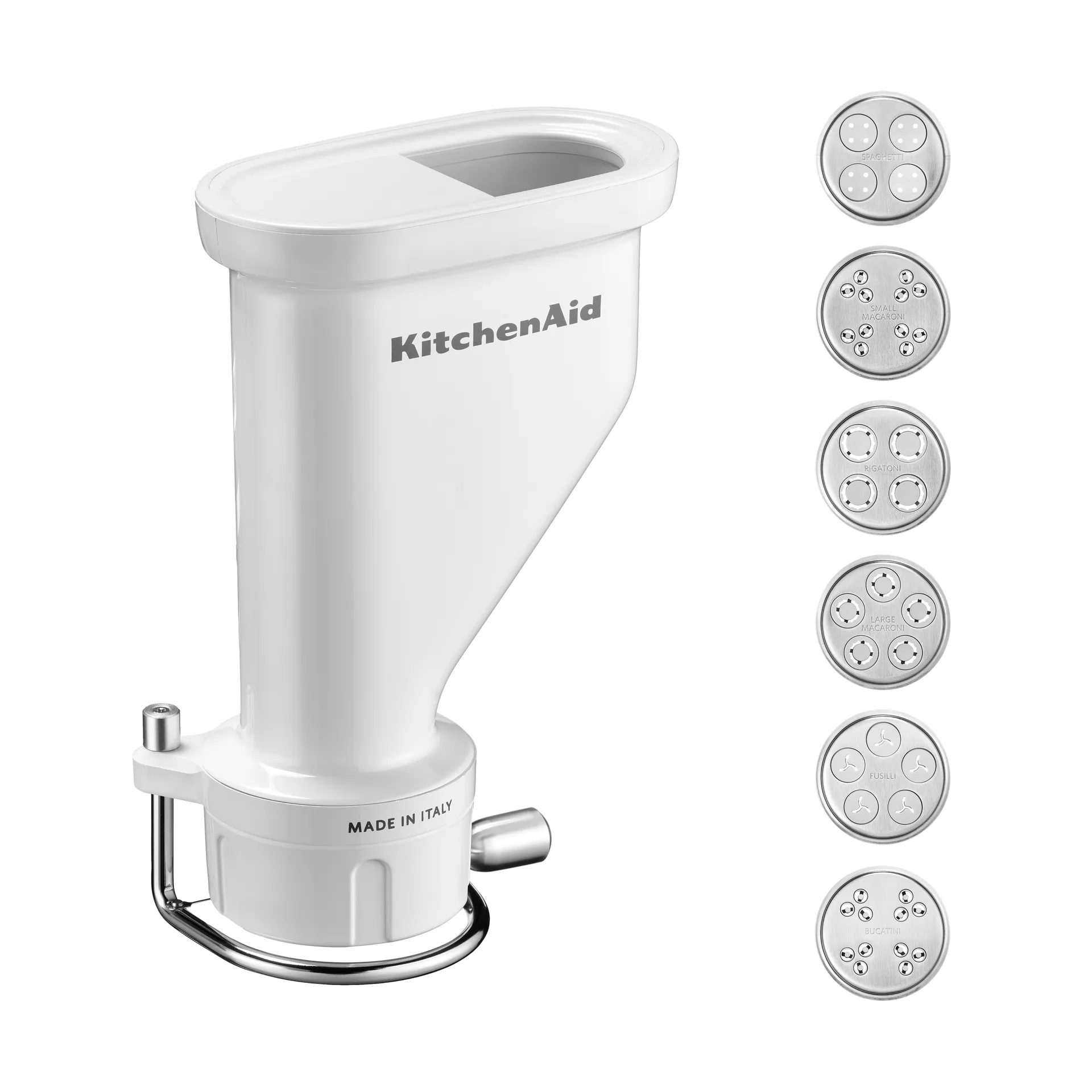 KitchenAid Pastapresse mit 6 Formaufsätzen für Küchenmaschine, Weiß KitchenAid
