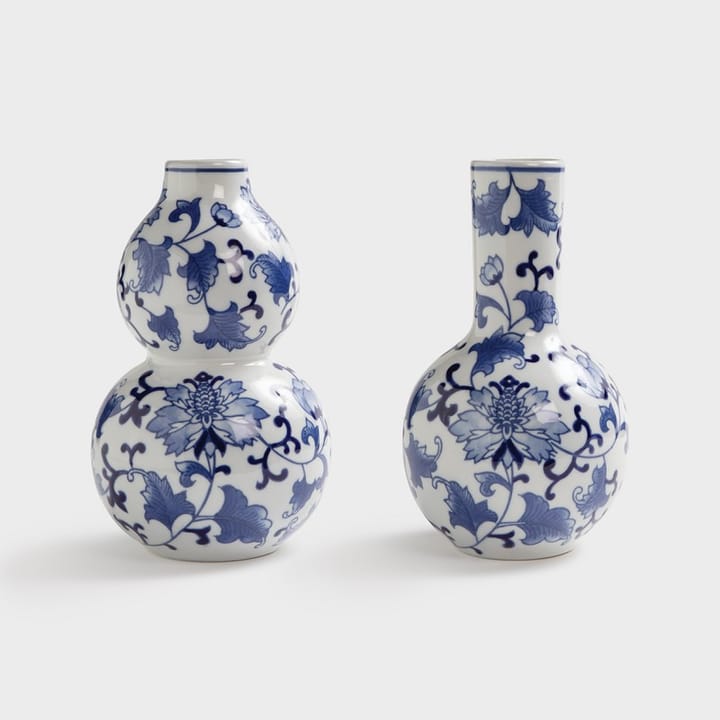 Dutch delight Vase groß 2er-Pack - Weiß-blau - &Klevering