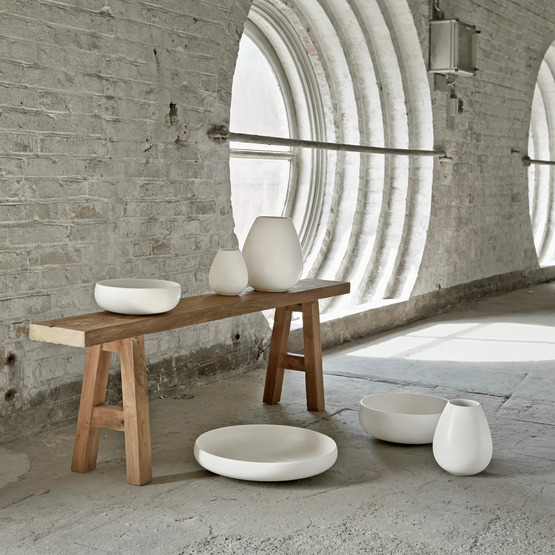 Earth Vase 14cm, Weiß Knabstrup Keramik