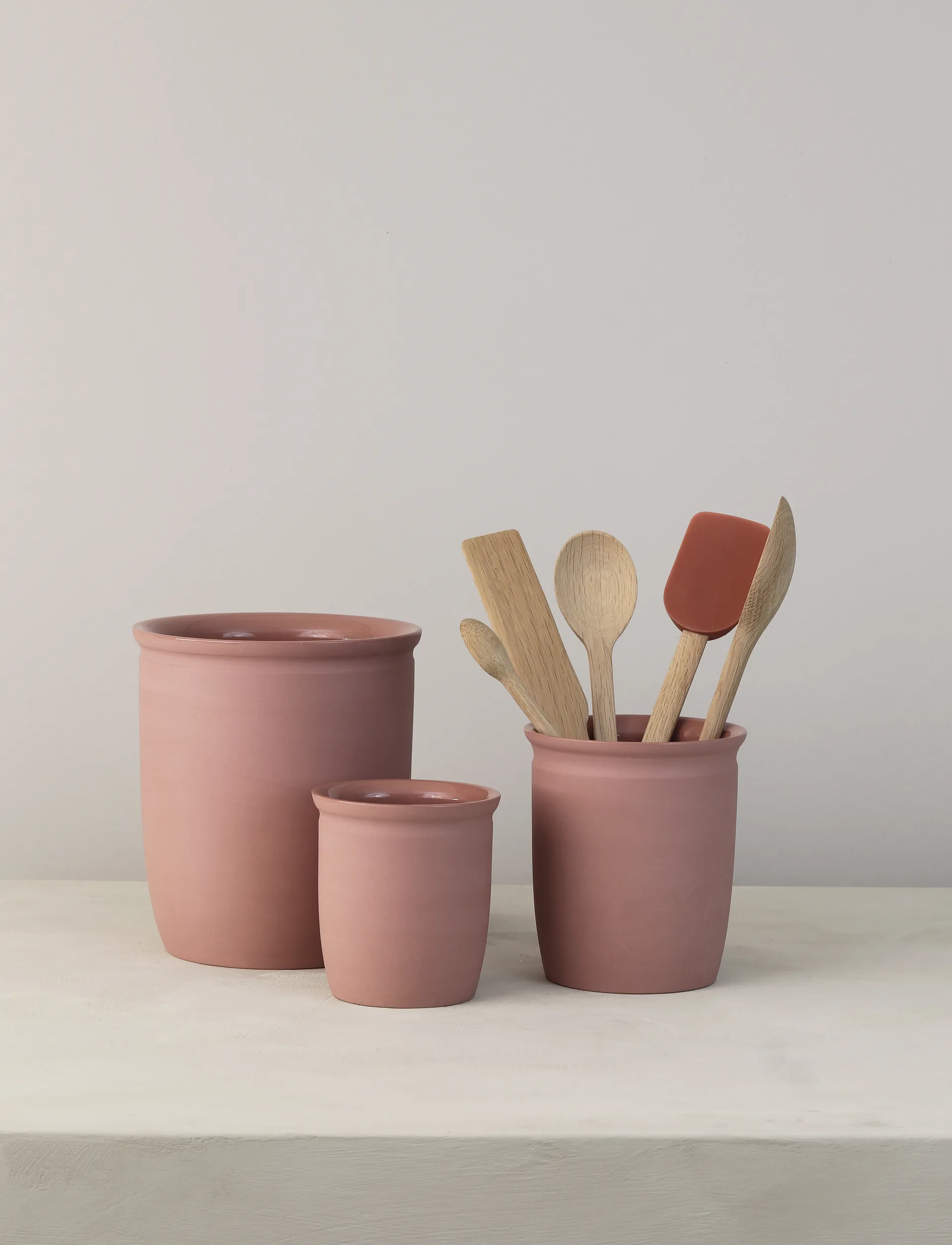 Knabstrup Einmachkrug, Dark rose, 1 L Knabstrup Keramik