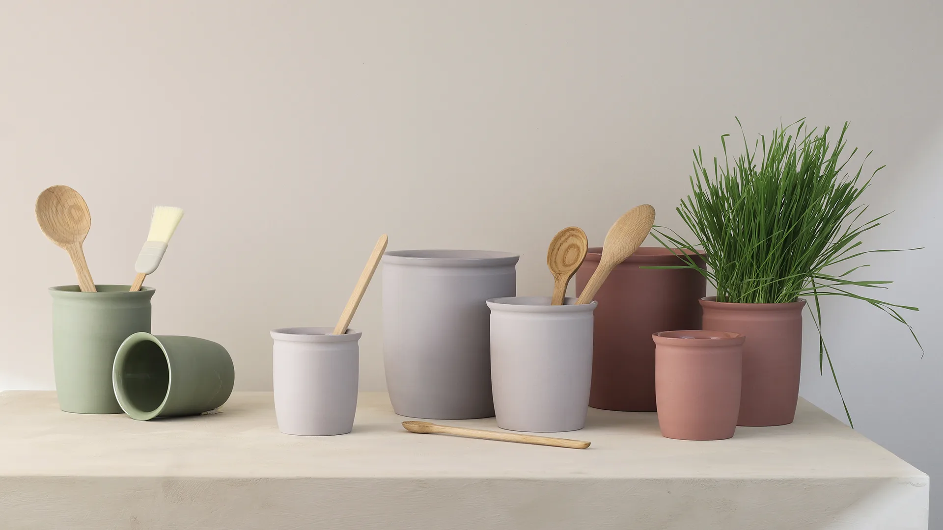 Knabstrup Einmachkrug, Grey, 1 L Knabstrup Keramik