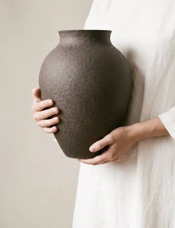 Knabstrup Vase 20cm - Rinde - Knabstrup Keramik