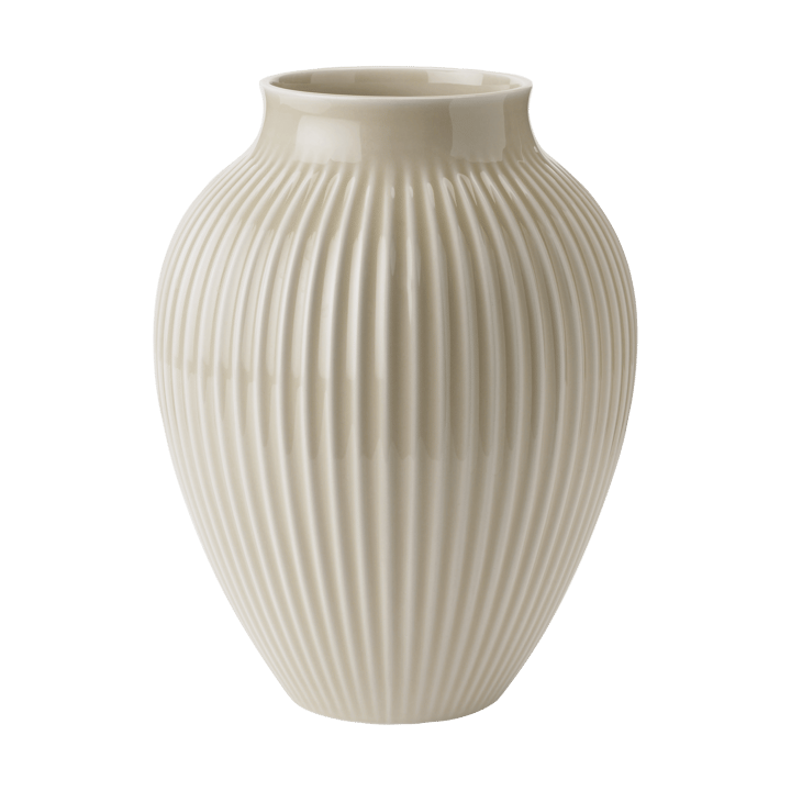 Knabstrup Vase geriffelt 27cm, Ripple sand Knabstrup Keramik