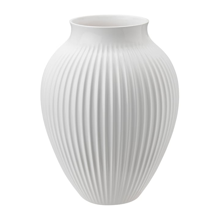 Knabstrup Vase gerippt 35cm, Weiß Knabstrup Keramik