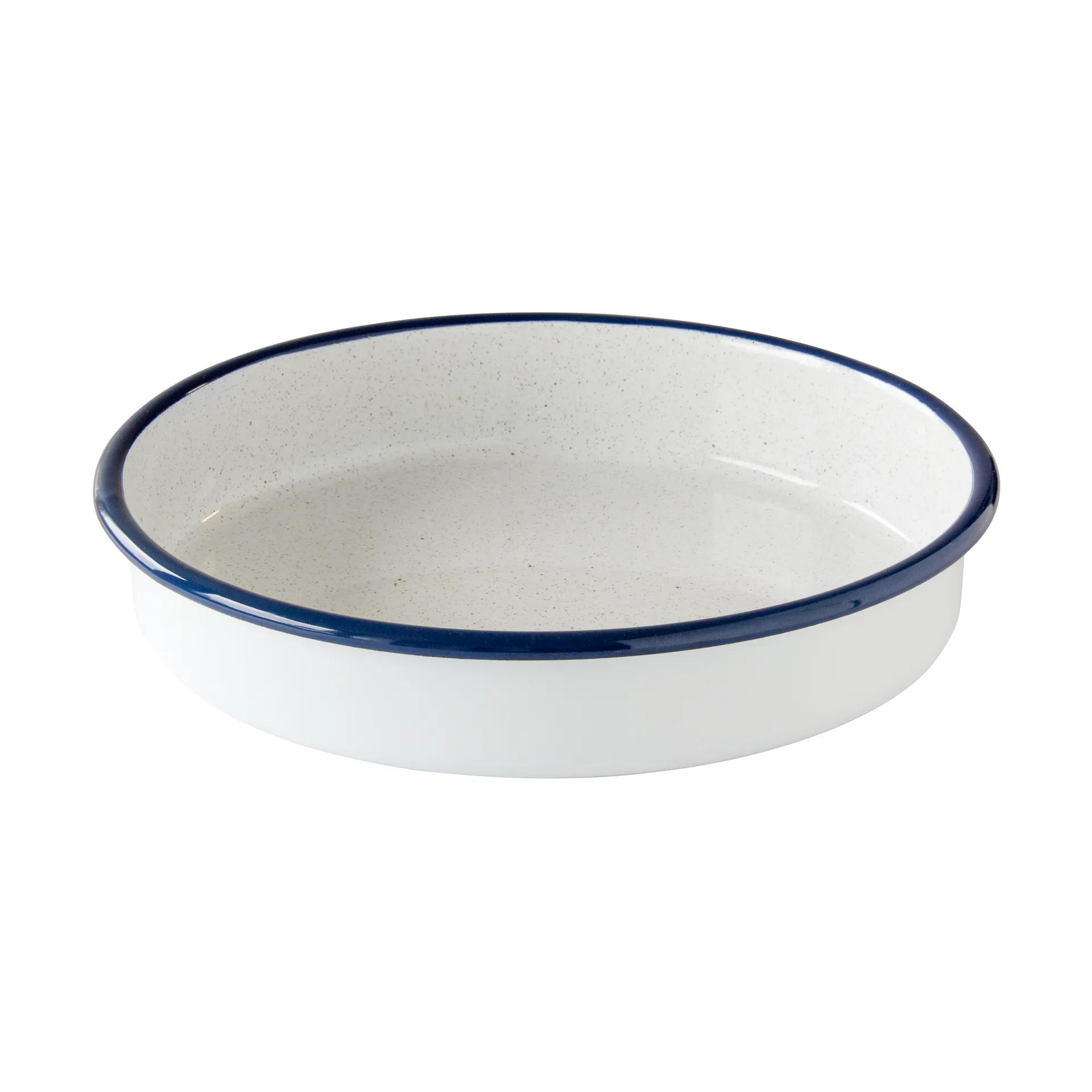 Kockums Auflaufform, Kockums white-blå, rund, Ø28 cm Kockums Jernverk