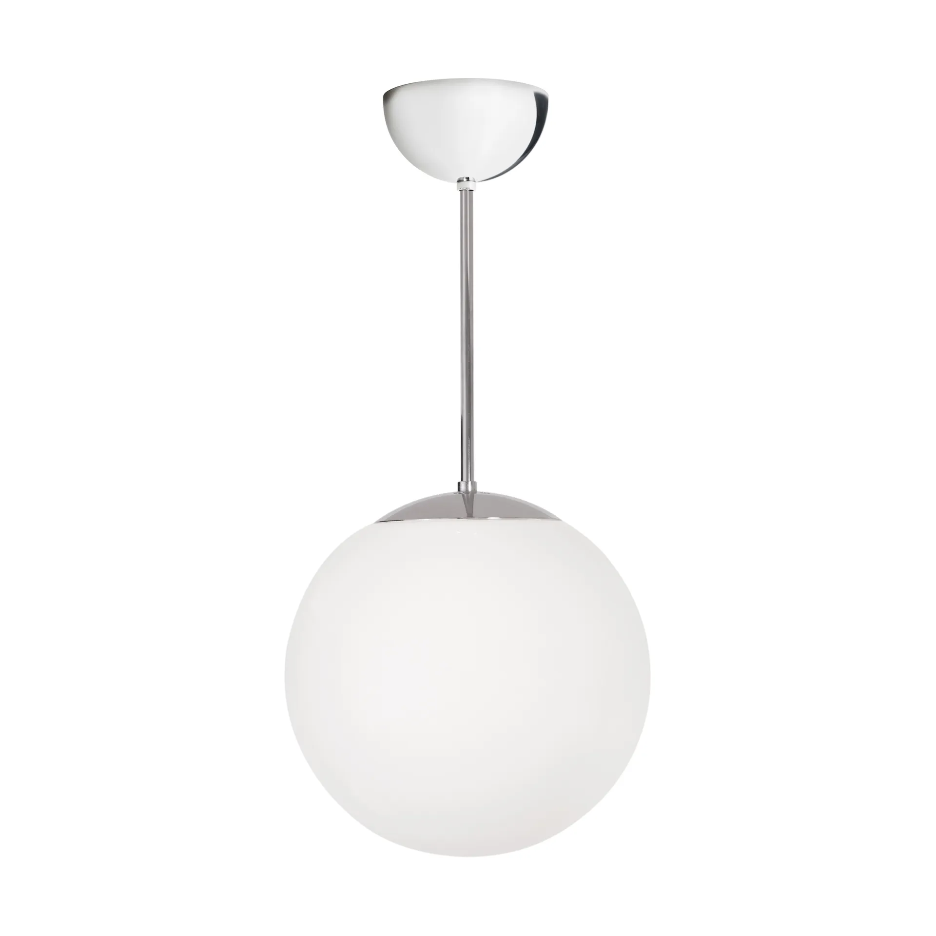 Funkis Glob Pendelleuchte, White-chrome Ø20 cm Konsthantverk
