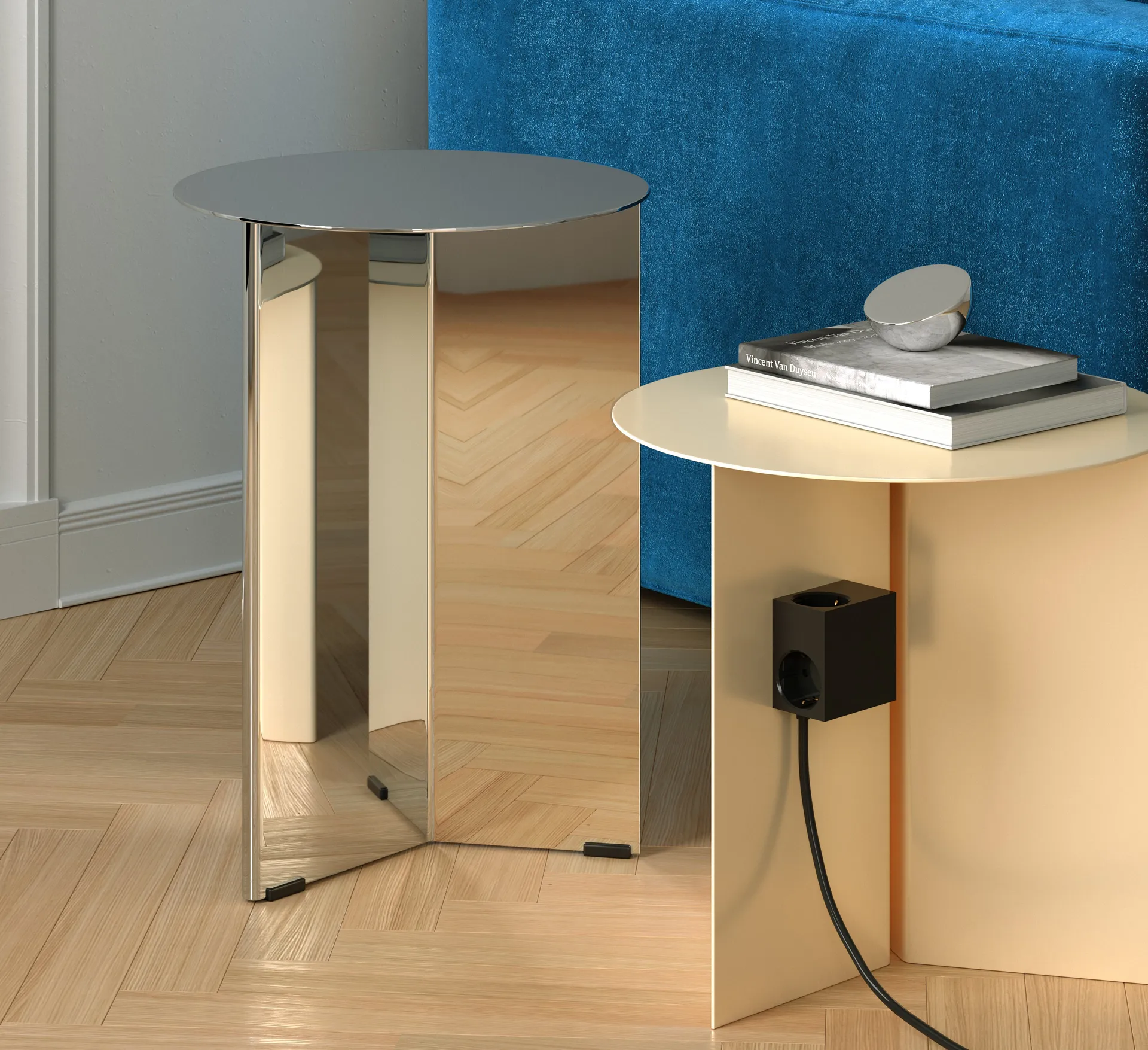 Cuboid Steckdose 2 m, Black Kord