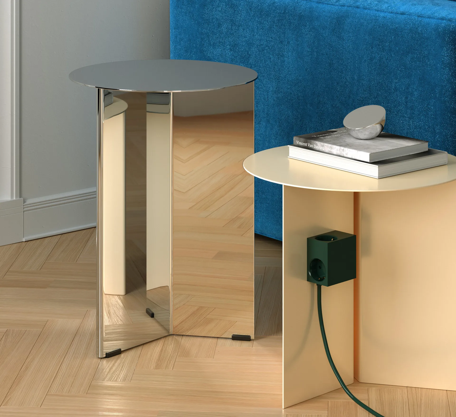 Cuboid Steckdose 2 m, Dark Green Kord