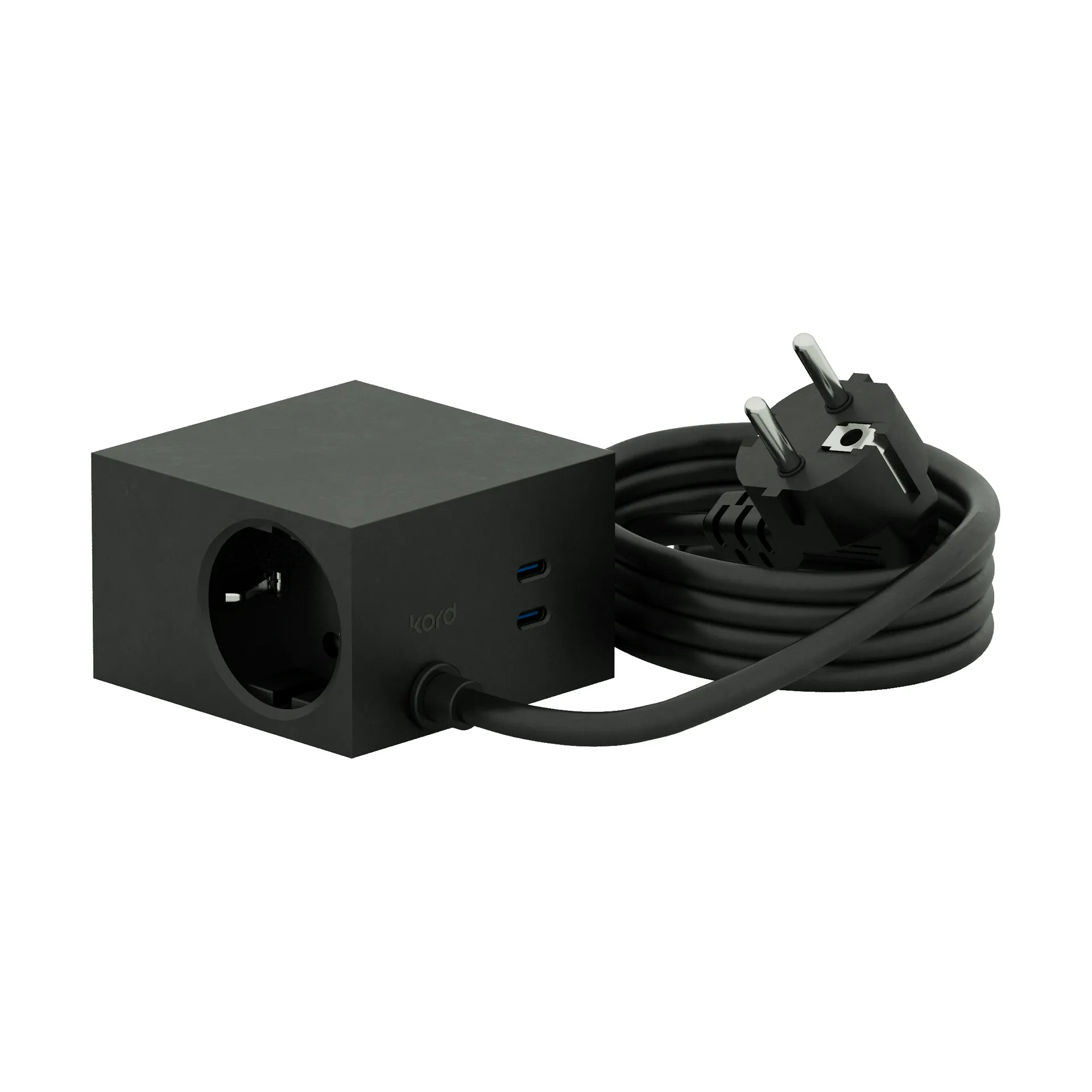 Cuboid+ Steckdose USB-C 30W 2 m, Black Kord