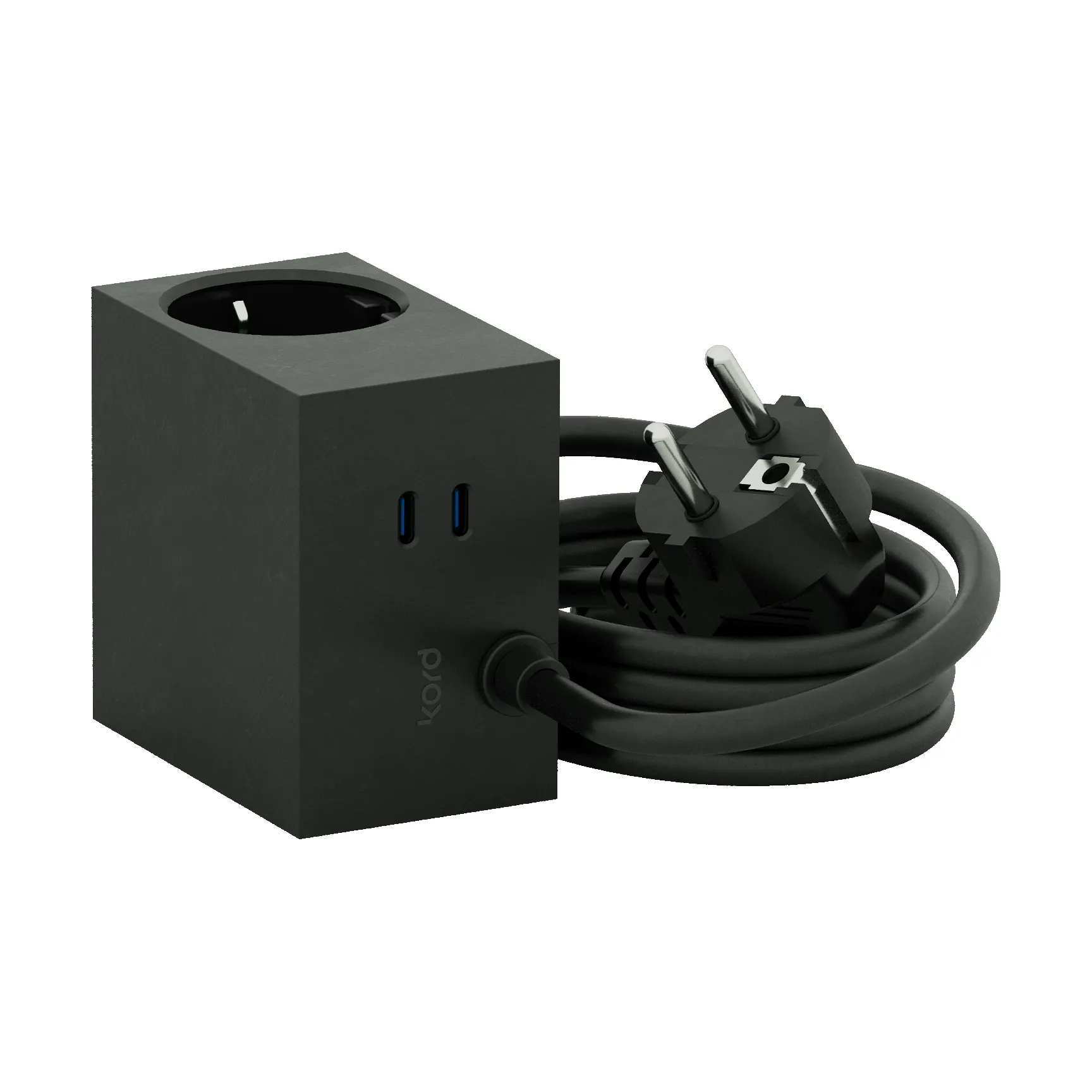 Cuboid+ Steckdose USB-C 30W 2 m, Black Kord