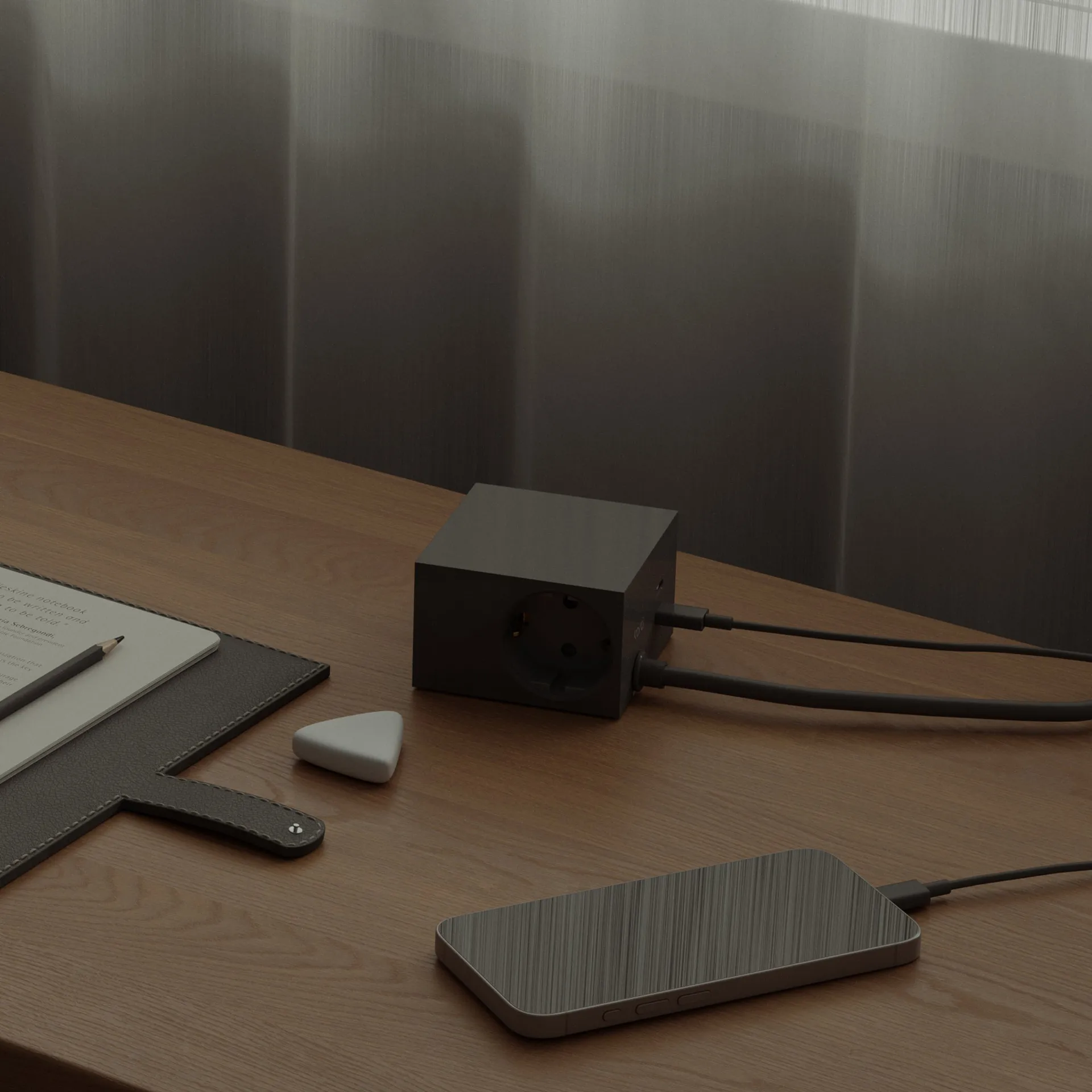 Cuboid+ Steckdose USB-C 30W 2 m, Black Kord