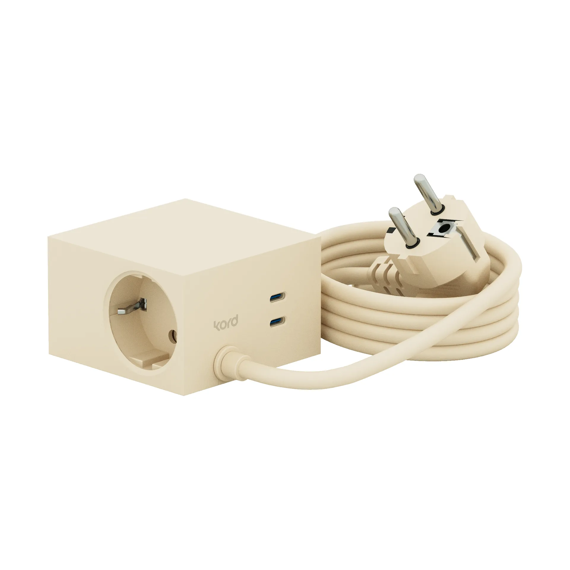 Cuboid+ Steckdose USB-C 30W 2 m, Pearled Ivory Kord