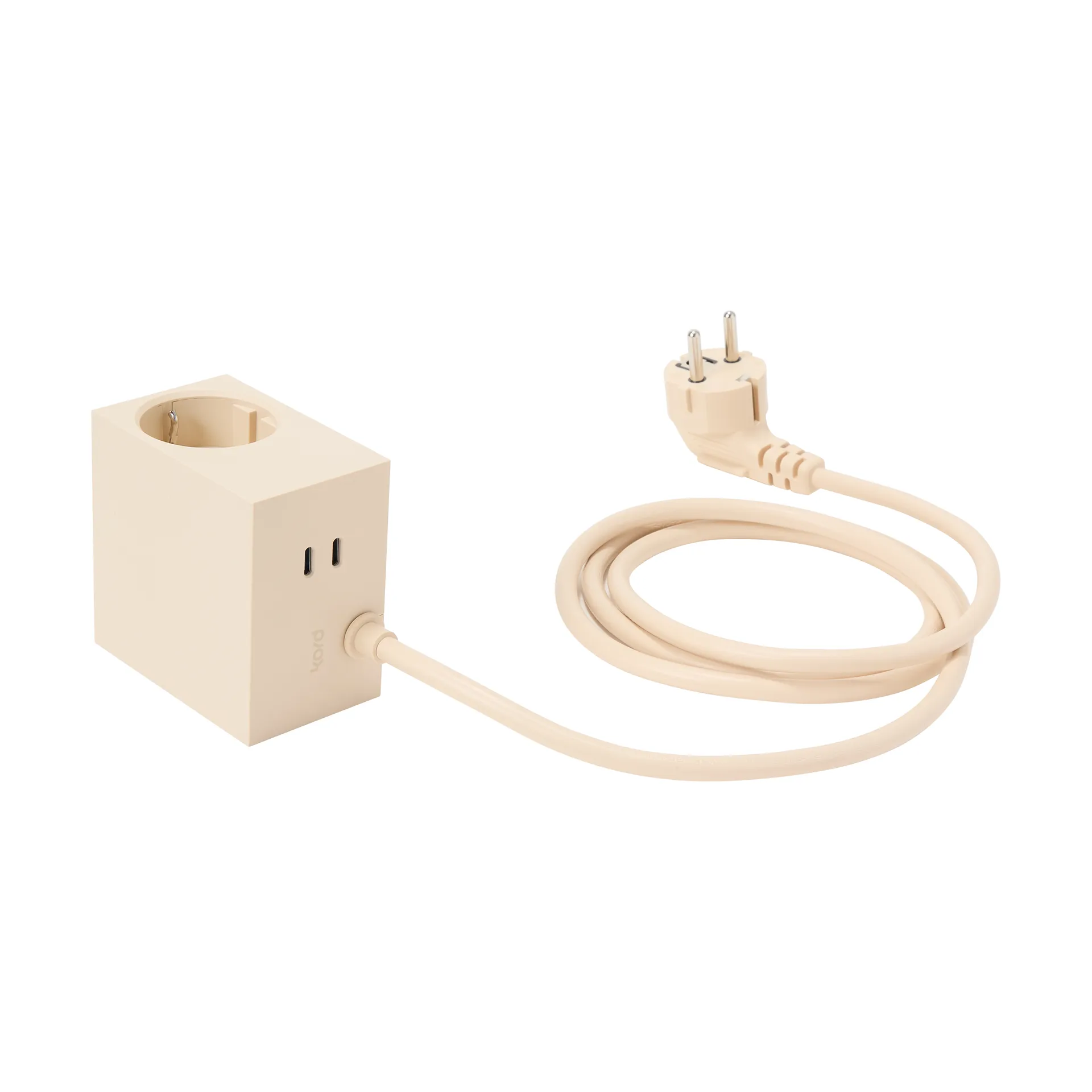 Cuboid+ Steckdose USB-C 30W 2 m, Pearled Ivory Kord