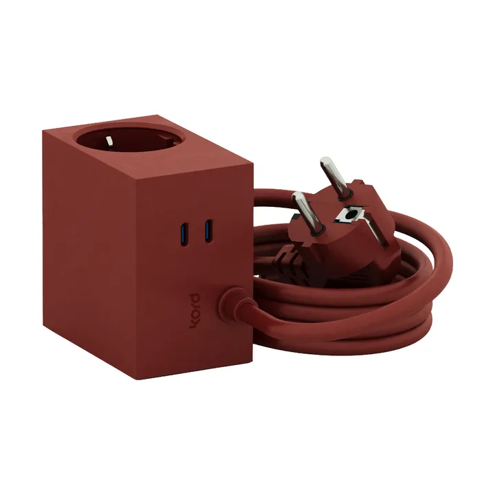Cuboid+ Steckdosenleiste USB-C 30W 2 m - Fired Brick - Kord