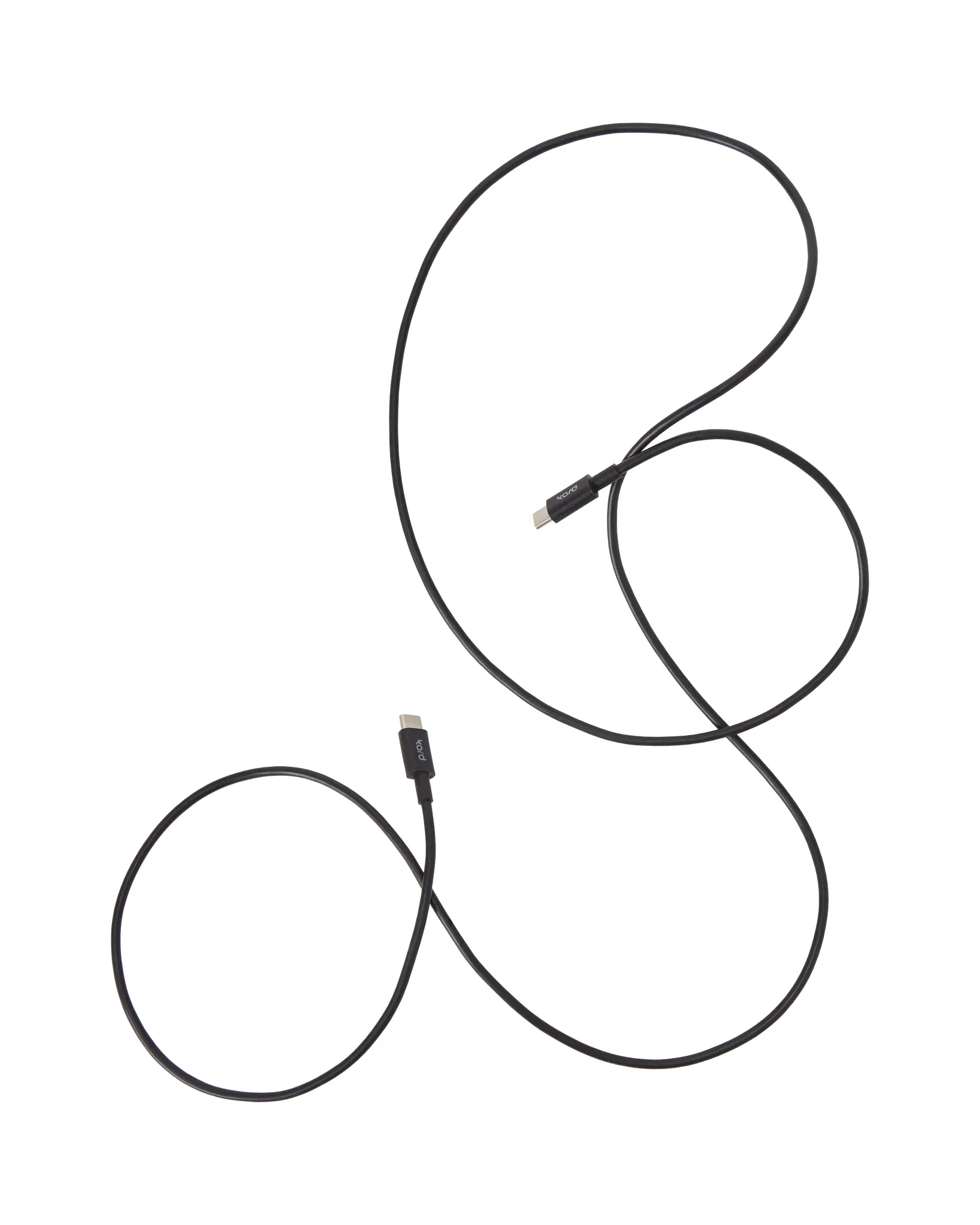 Kord USB-C zu USB-C Ladekabel 1,8 m, Black Kord