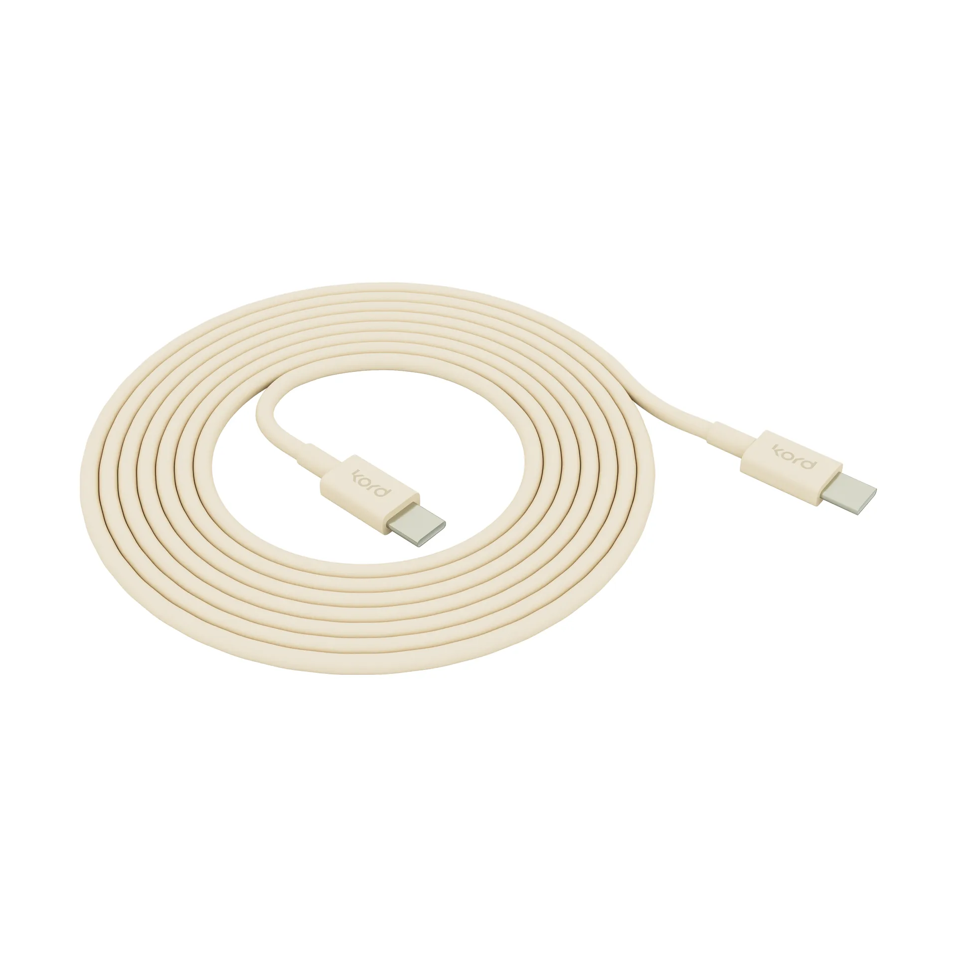 Kord USB-C zu USB-C Ladekabel 1,8 m, Pearled Ivory Kord