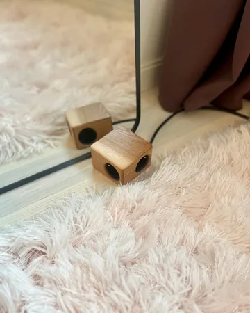 Kord x Bark woodencase-Hülle für Cuboid+ Steckdosenleiste - Rinde - Kord