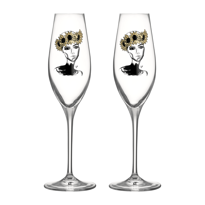 All about you Champagnerglas 24 cl 2er Pack, Let's celebrate you Kosta Boda