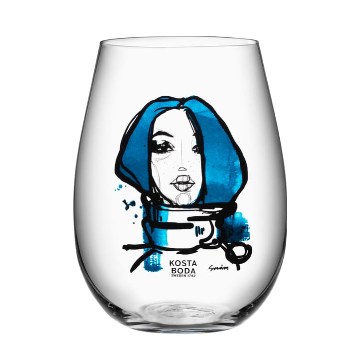 All about you Glas 57 cl 2er Pack, Miss you (blau) Kosta Boda